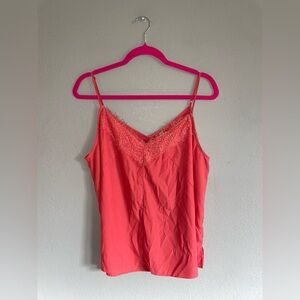 Cato Vibrant Pink Cami with Lace Detail